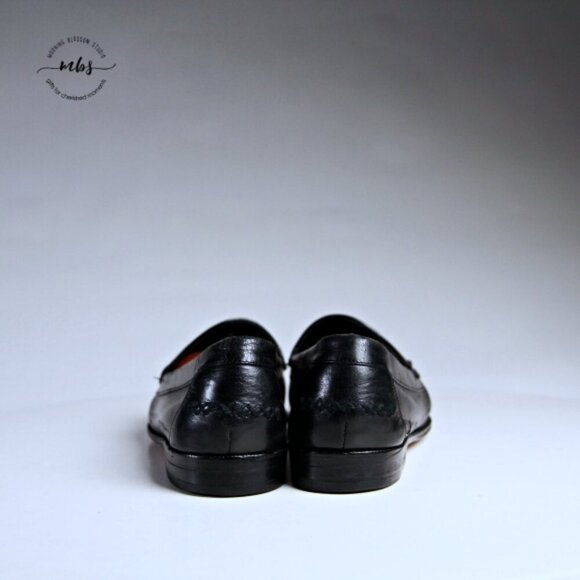 Cole Haan Weave  Leather Tasseled Loafers Black Men 8.5* - Picture 6 of 15